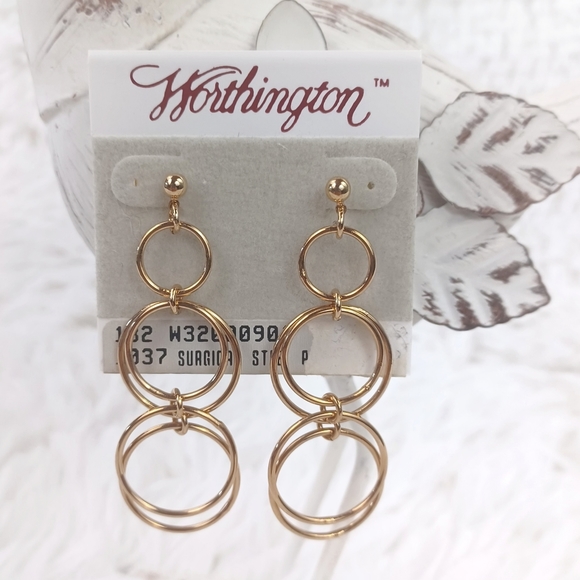 Worthington Circle Dangle Earrings - Picture 2 of 11